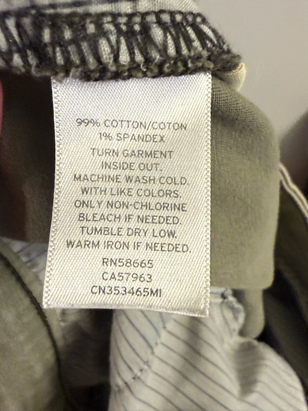 Caslon Olive Green Stretch Chino Pants Size 12 Classic Slim Fit Mid Rise - Picture 4 of 6